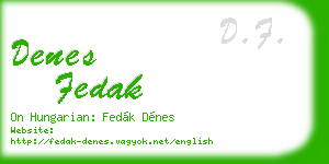 denes fedak business card
