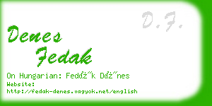 denes fedak business card